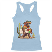 Funny Cinco De Mayo Bigfoot Burrito Lover Gift Racerback Tank Top