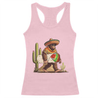 Funny Cinco De Mayo Bigfoot Burrito Lover Gift Racerback Tank Top