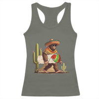 Funny Cinco De Mayo Bigfoot Burrito Lover Gift Racerback Tank Top