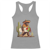Funny Cinco De Mayo Bigfoot Burrito Lover Gift Racerback Tank Top
