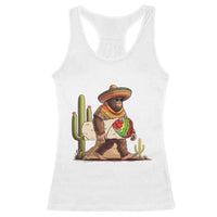 Funny Cinco De Mayo Bigfoot Burrito Lover Gift Racerback Tank Top