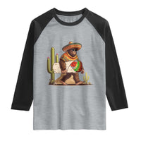 Funny Cinco De Mayo Bigfoot Burrito Lover Gift Raglan Shirt