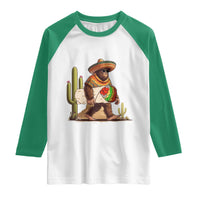 Funny Cinco De Mayo Bigfoot Burrito Lover Gift Raglan Shirt