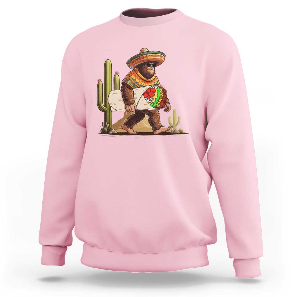 Funny Cinco De Mayo Bigfoot Burrito Lover Gift Sweatshirt