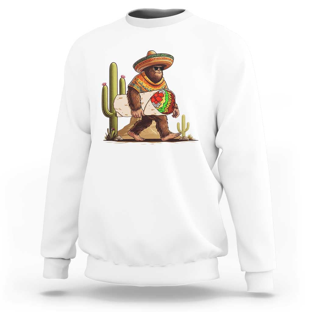 Funny Cinco De Mayo Bigfoot Burrito Lover Gift Sweatshirt
