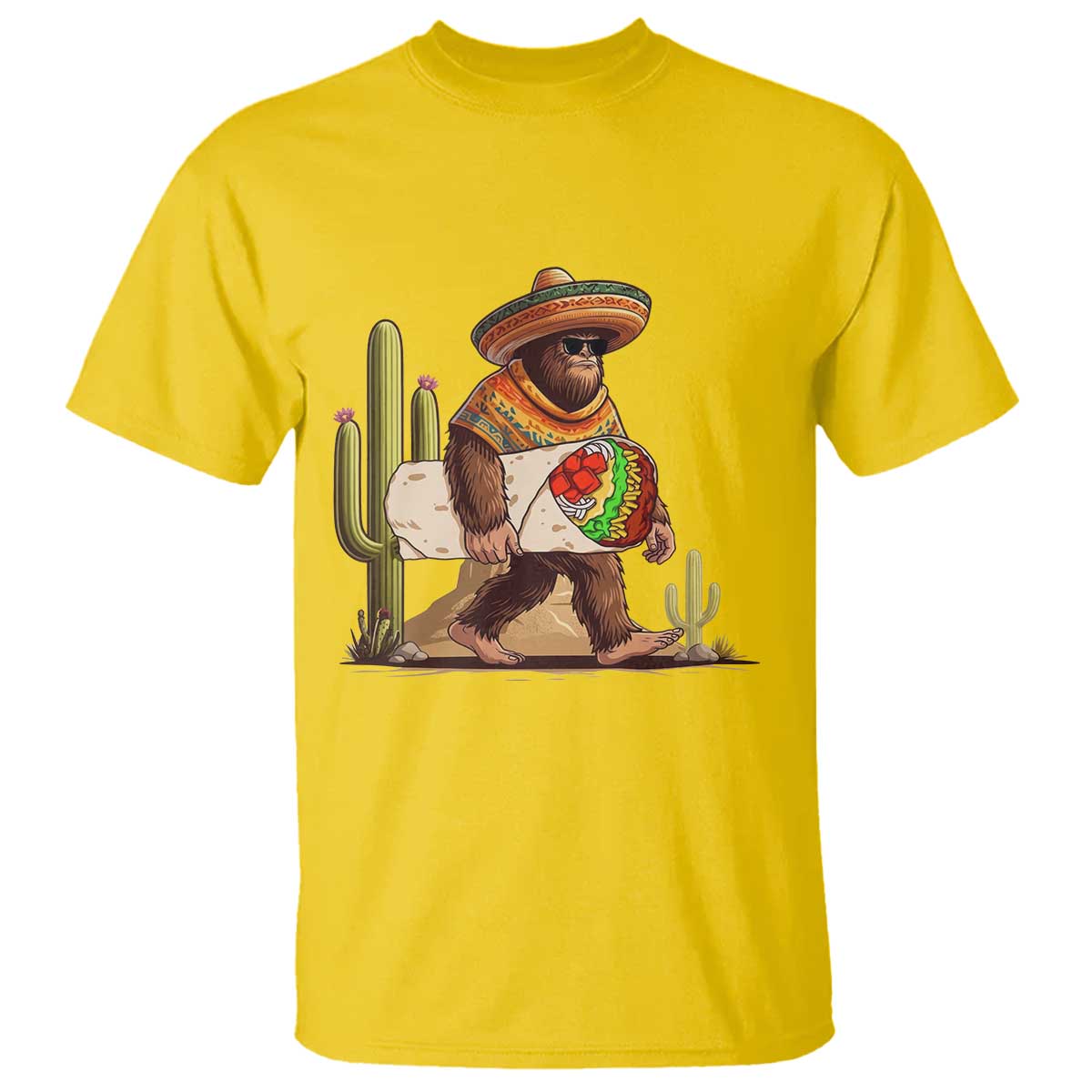 Funny Cinco De Mayo Bigfoot Burrito Lover Gift T Shirt