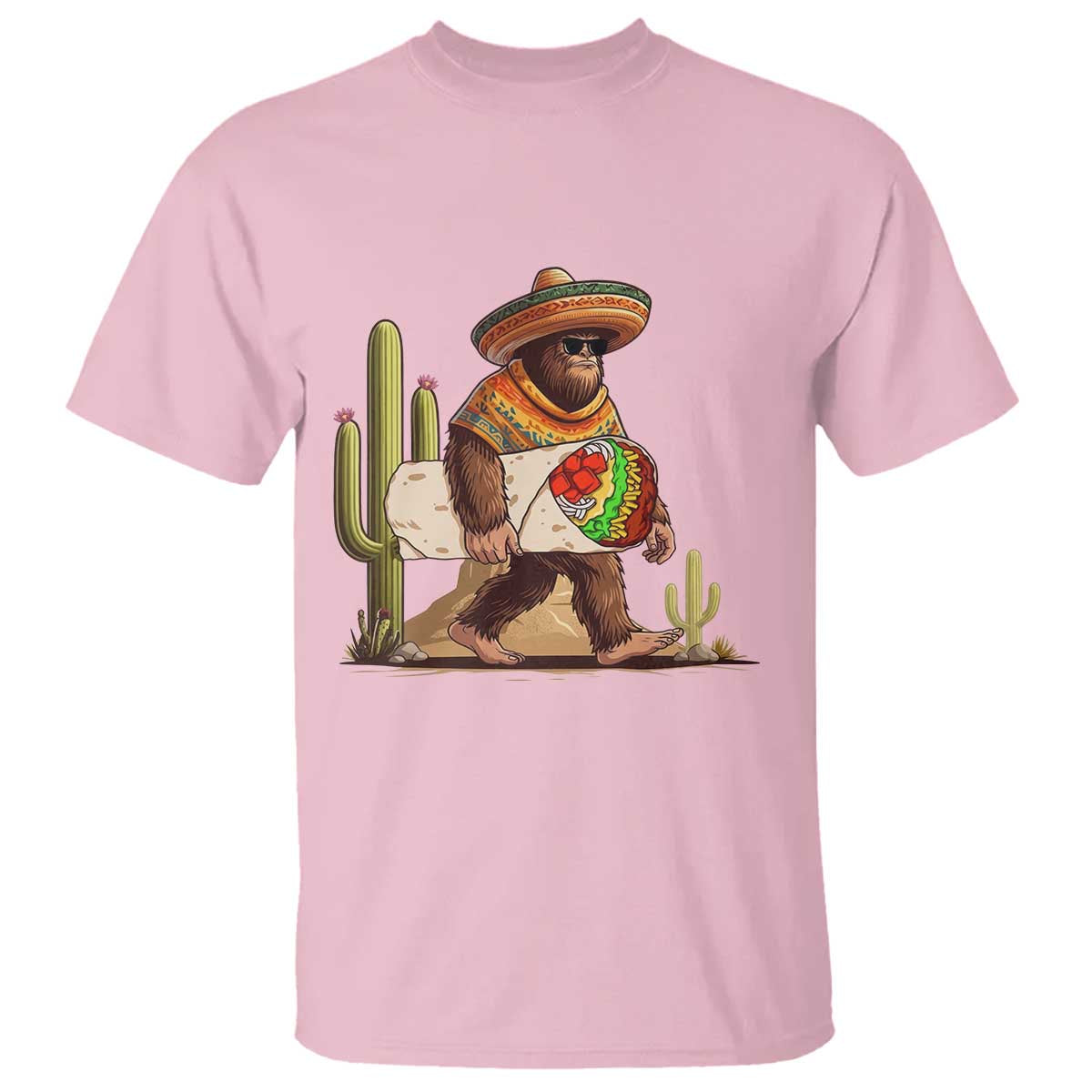 Funny Cinco De Mayo Bigfoot Burrito Lover Gift T Shirt