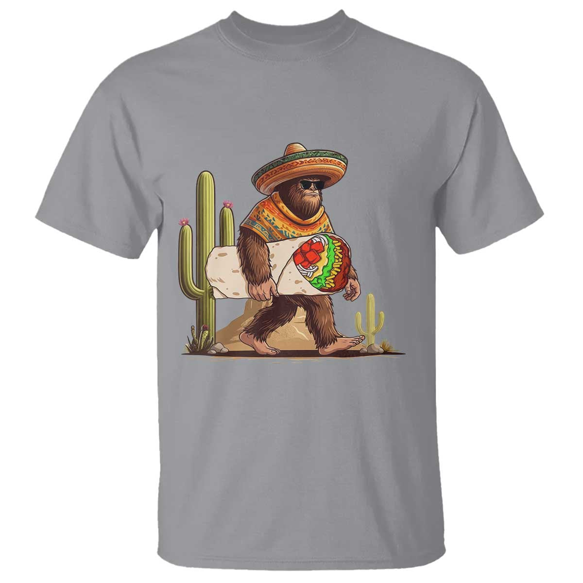 Funny Cinco De Mayo Bigfoot Burrito Lover Gift T Shirt