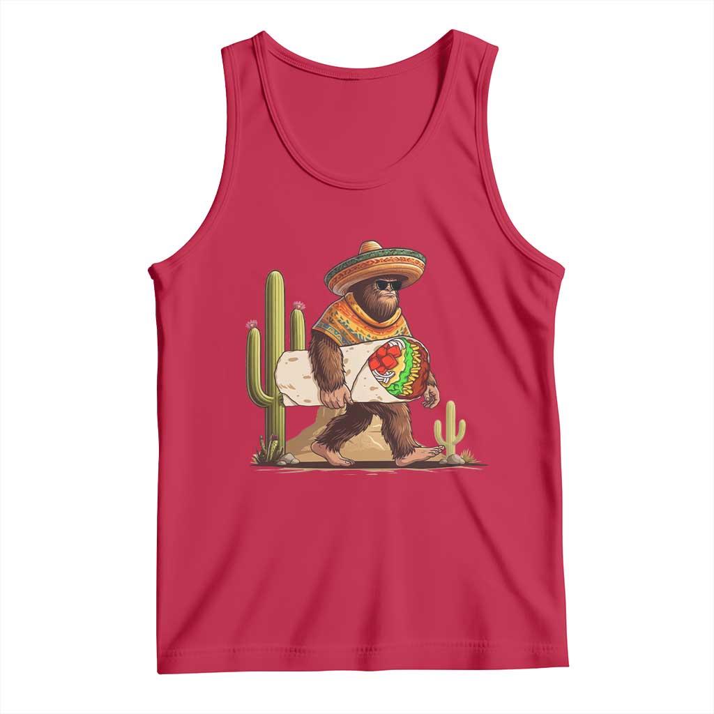 Funny Cinco De Mayo Bigfoot Burrito Lover Gift Tank Top