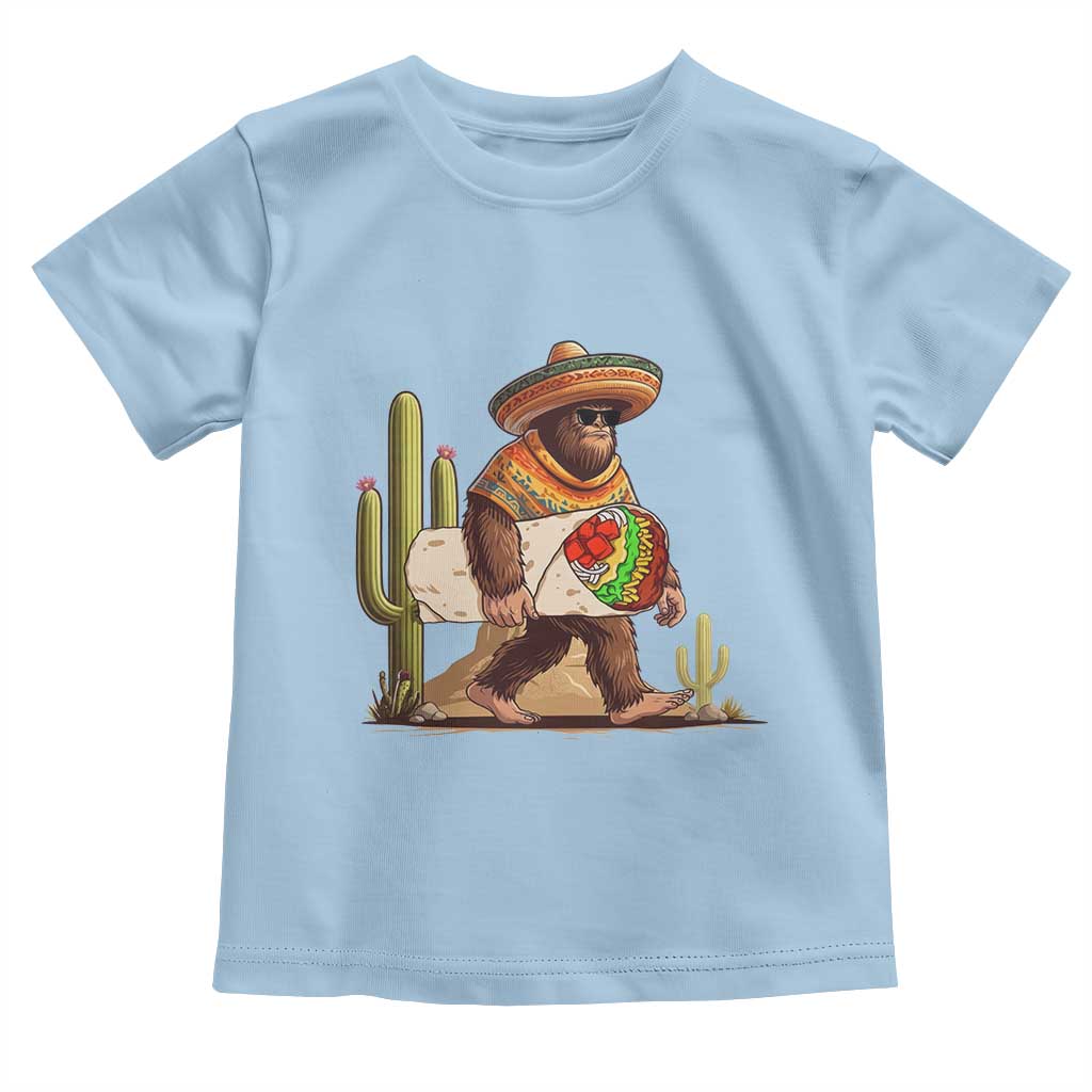 Funny Cinco De Mayo Bigfoot Burrito Lover Gift Toddler T Shirt
