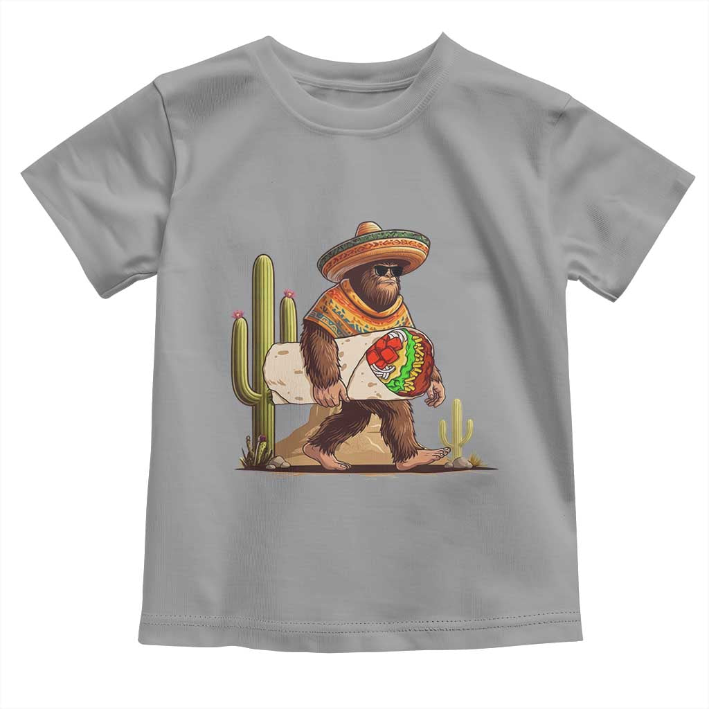 Funny Cinco De Mayo Bigfoot Burrito Lover Gift Toddler T Shirt