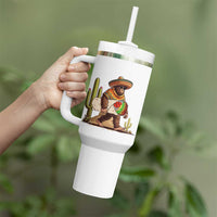 Funny Cinco De Mayo Bigfoot Burrito Lover Gift Tumbler With Handle