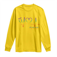 Nurse Heartbeat Rainbow Heart LGBTQ Pride Long Sleeve Shirt Medical Professional Support