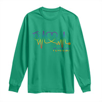 Nurse Heartbeat Rainbow Heart LGBTQ Pride Long Sleeve Shirt Medical Professional Support