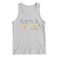 Nurse Heartbeat Rainbow Heart LGBTQ Pride Tank Top Medical Professional Support