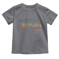 Nurse Heartbeat Rainbow Heart LGBTQ Pride Toddler T Shirt Medical Professional Support