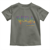 Nurse Heartbeat Rainbow Heart LGBTQ Pride Toddler T Shirt Medical Professional Support