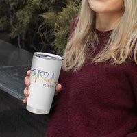 Nurse Heartbeat Rainbow Heart LGBTQ Pride Tumbler Cup Medical Professional Support