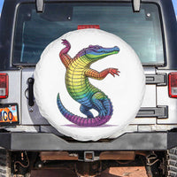 Funny Rainbow Gator LGBTQ Pride Support Spare Tire Cover