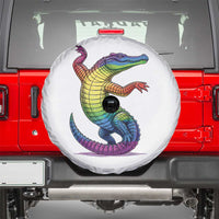Funny Rainbow Gator LGBTQ Pride Support Spare Tire Cover