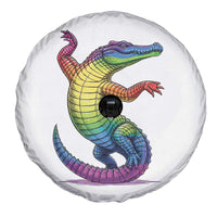 Funny Rainbow Gator LGBTQ Pride Support Spare Tire Cover