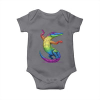 Funny Rainbow Gator LGBTQ Pride Support Baby Onesie