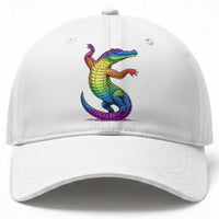Funny Rainbow Gator LGBTQ Pride Support Baseball Cap