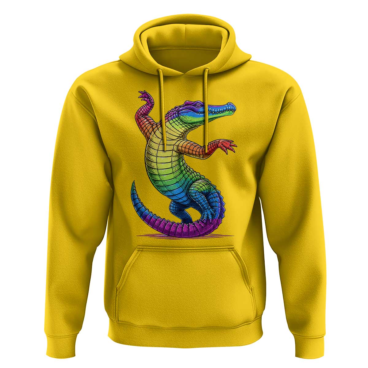 Funny Rainbow Gator LGBTQ Pride Support Hoodie