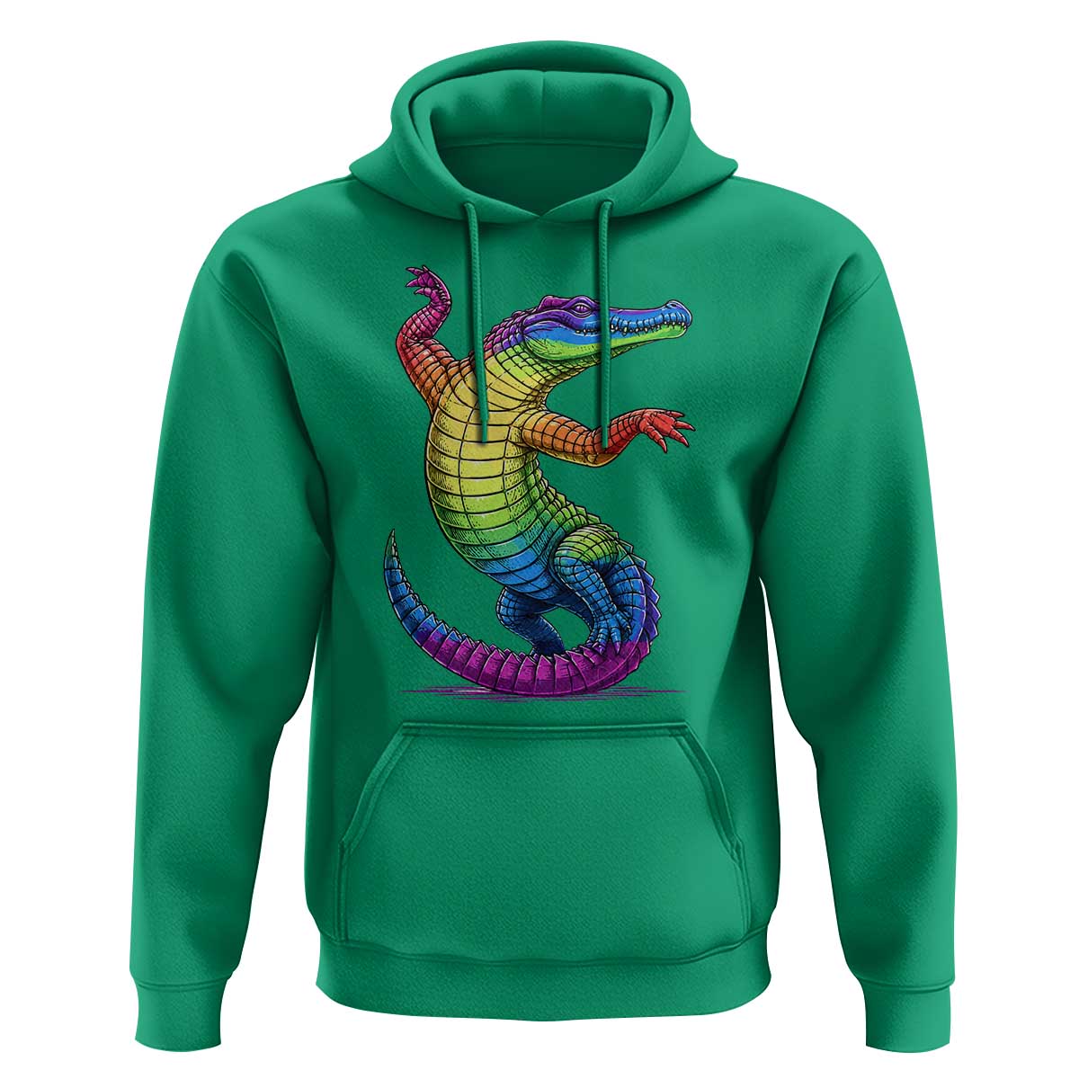 Funny Rainbow Gator LGBTQ Pride Support Hoodie