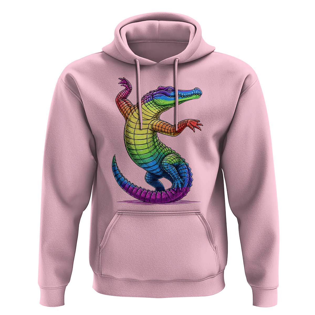Funny Rainbow Gator LGBTQ Pride Support Hoodie