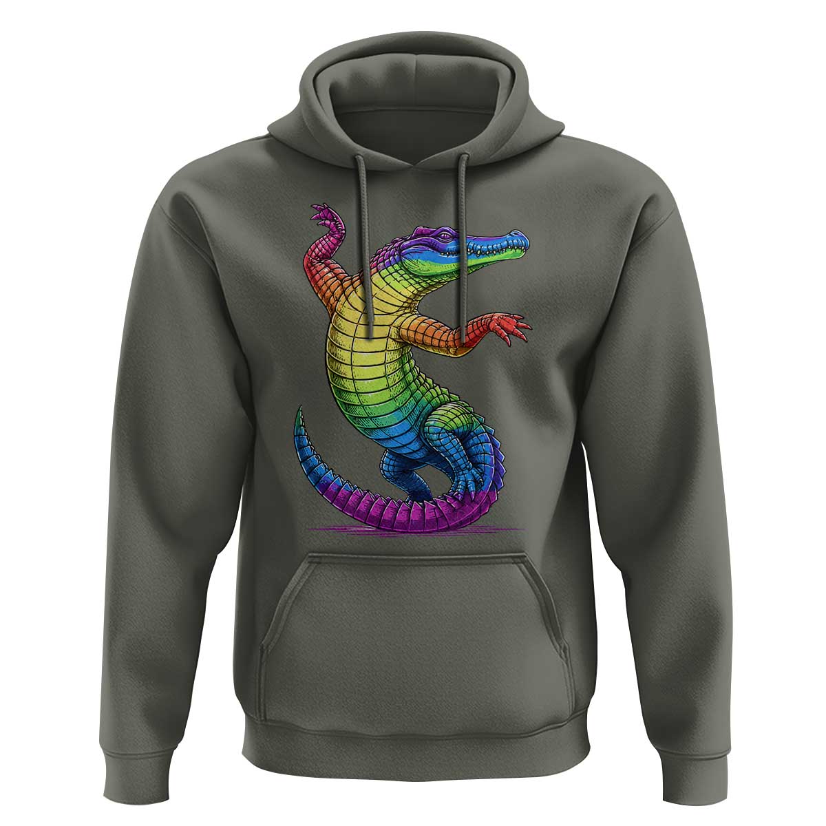 Funny Rainbow Gator LGBTQ Pride Support Hoodie