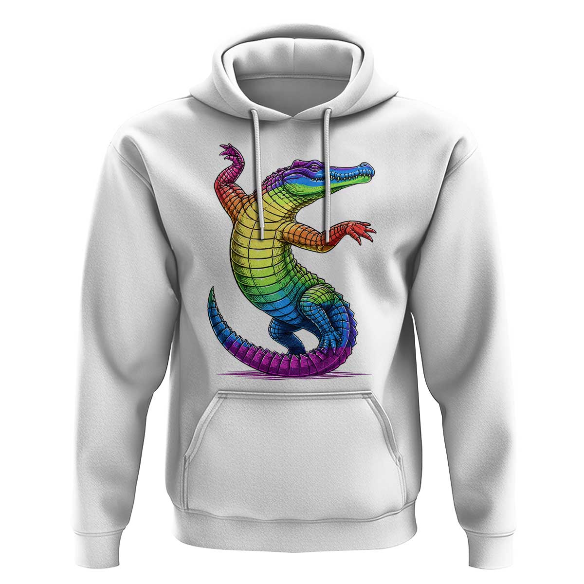 Funny Rainbow Gator LGBTQ Pride Support Hoodie