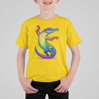 Funny Rainbow Gator LGBTQ Pride Support T Shirt For Kid