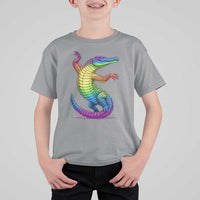 Funny Rainbow Gator LGBTQ Pride Support T Shirt For Kid
