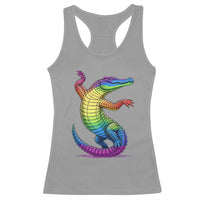 Funny Rainbow Gator LGBTQ Pride Support Racerback Tank Top