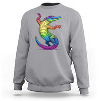 Funny Rainbow Gator LGBTQ Pride Support Sweatshirt