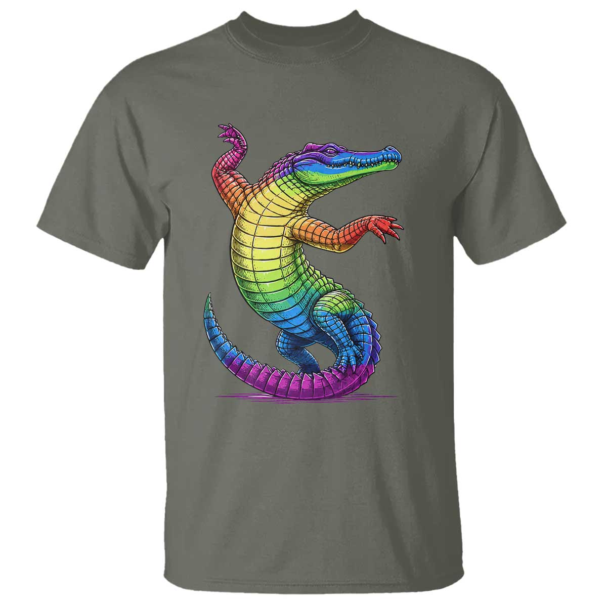 Funny Rainbow Gator LGBTQ Pride Support T Shirt