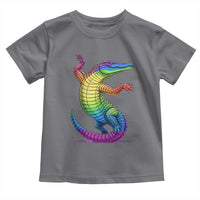 Funny Rainbow Gator LGBTQ Pride Support Toddler T Shirt