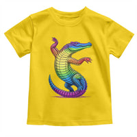 Funny Rainbow Gator LGBTQ Pride Support Toddler T Shirt