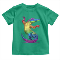 Funny Rainbow Gator LGBTQ Pride Support Toddler T Shirt