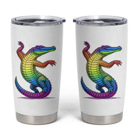 Funny Rainbow Gator LGBTQ Pride Support Tumbler Cup