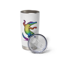 Funny Rainbow Gator LGBTQ Pride Support Tumbler Cup