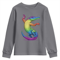 Funny Rainbow Gator LGBTQ Pride Support Youth Sweatshirt