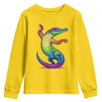 Funny Rainbow Gator LGBTQ Pride Support Youth Sweatshirt