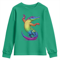 Funny Rainbow Gator LGBTQ Pride Support Youth Sweatshirt