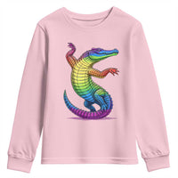 Funny Rainbow Gator LGBTQ Pride Support Youth Sweatshirt