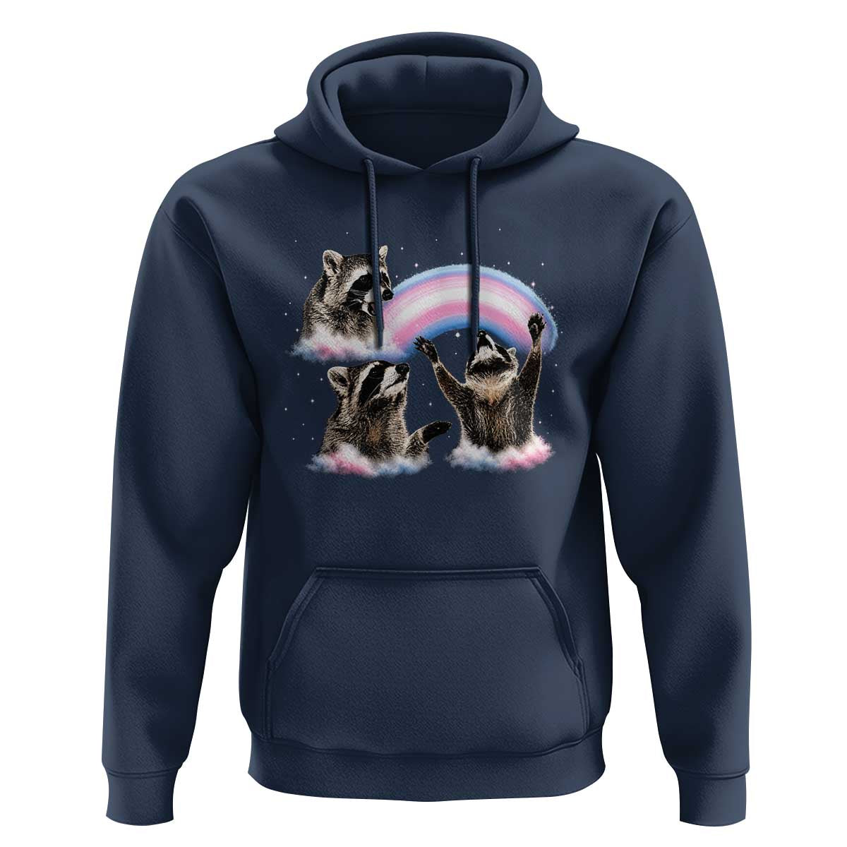 Howling Raccoon LGBTQ Pride Hoodie Rainbow Trash Panda Support