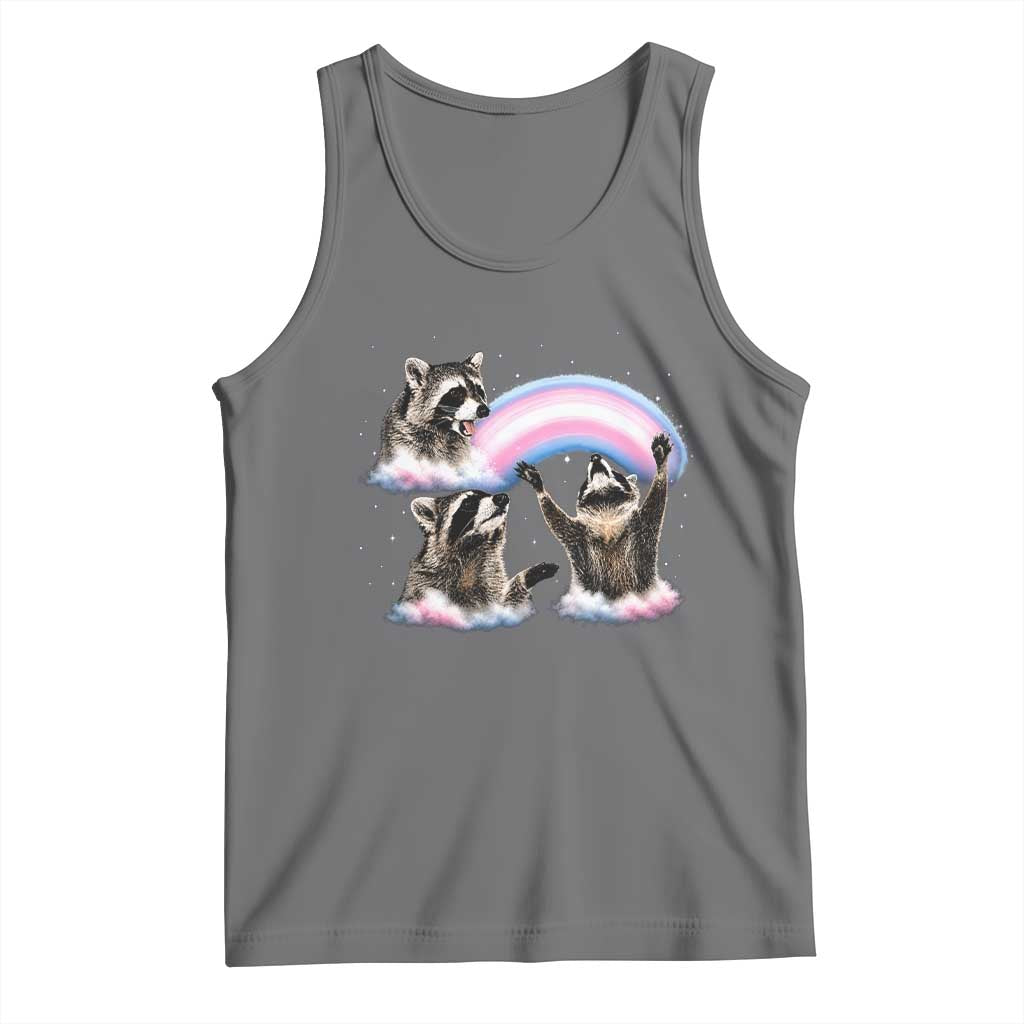 Howling Raccoon LGBTQ Pride Tank Top Rainbow Trash Panda Support