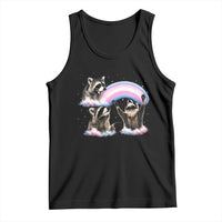Howling Raccoon LGBTQ Pride Tank Top Rainbow Trash Panda Support