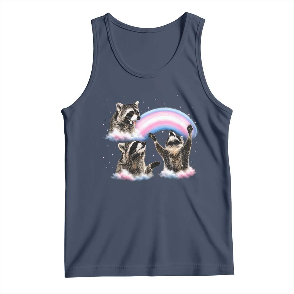 Howling Raccoon LGBTQ Pride Tank Top Rainbow Trash Panda Support